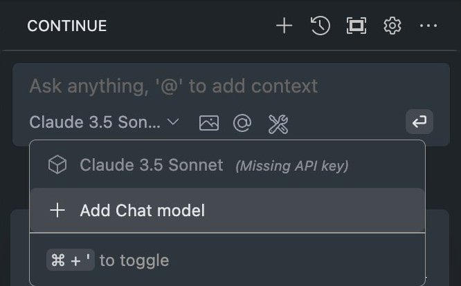 Continue Add Chat Model