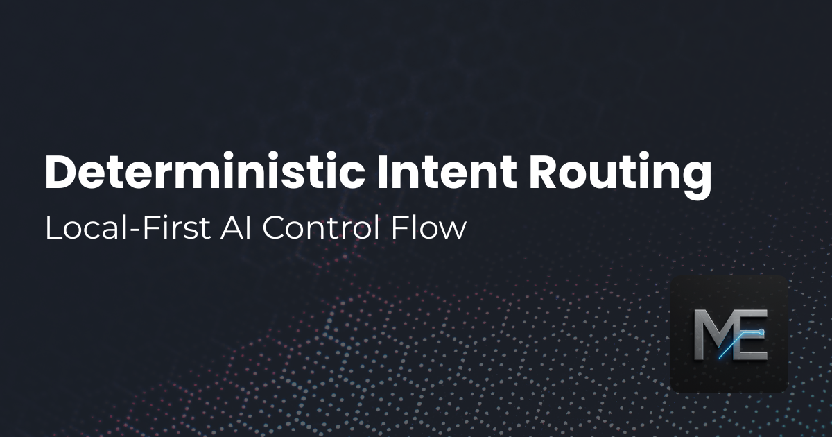 Issue #14: Intent Routing and Deterministic AI Control Flow