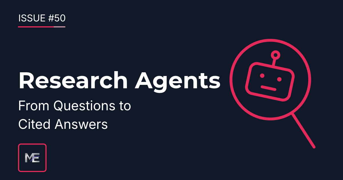 Issue #50: Building Research Agents with Search and Durable Evidence